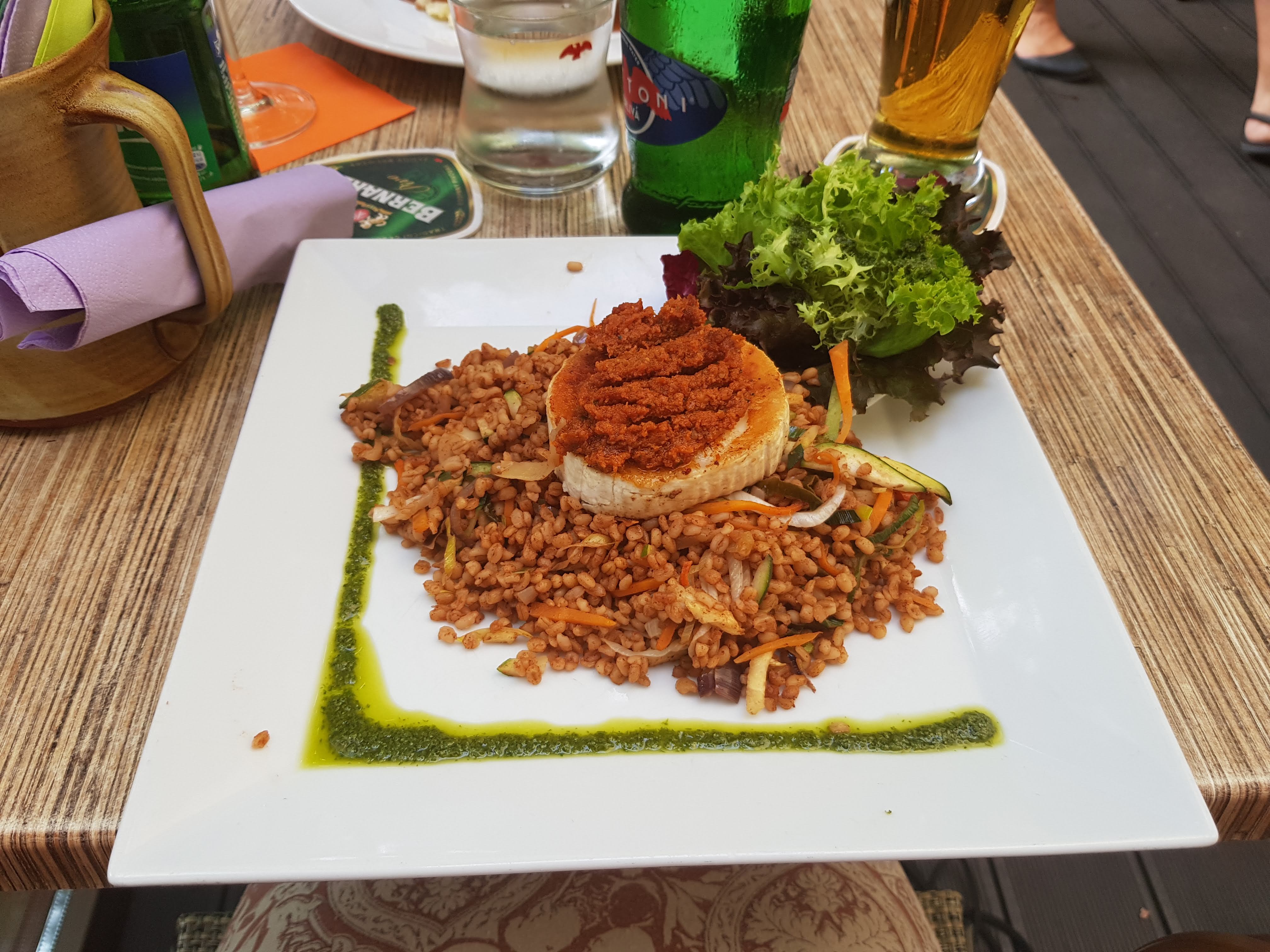 Bulgurrisotto mit Ziegenkäse, Lavicka, Prag